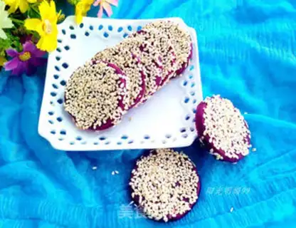 Make Potato sesame cake step 13