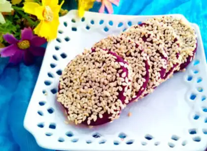 Make Potato sesame cake step 14