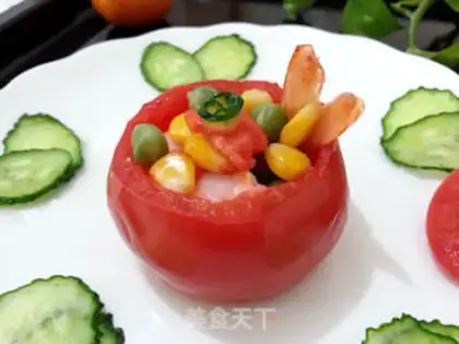 Make Tea, shrimp, tomato step 8