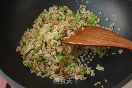 Make Puffed rice with meat mushrooms step 7