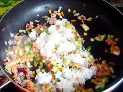 Make Five colours of rice rice step 5