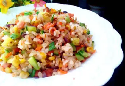 Make Five colours of rice rice step 7