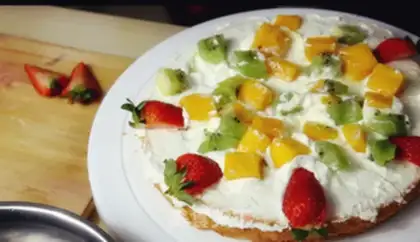 Make A bouquet of fruit step 21