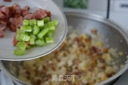 Make Ham and egg fried rice step 6