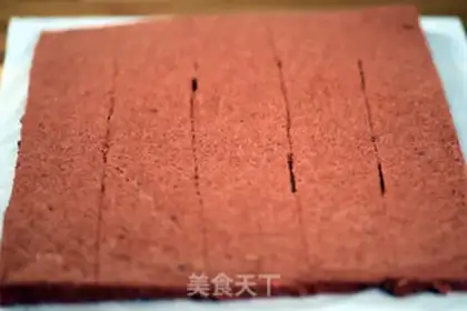 Make Red velvet vortex cake step 9