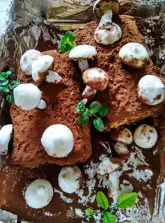 Make Christmas jungle stake cake step 6