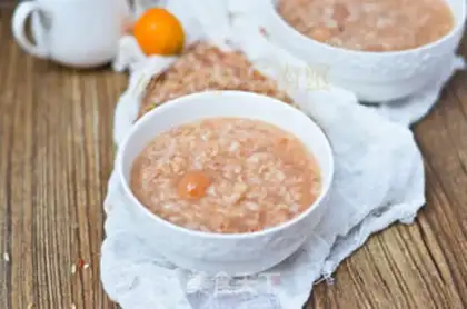 Make "Red rice congee." step 5