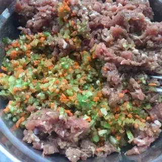 Make The lamb celery dumplings step 3