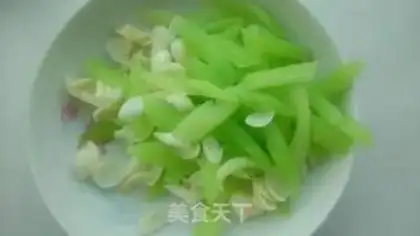 Make Celery lily shrimp step 6