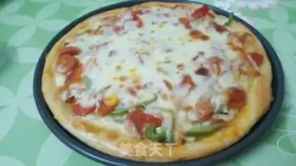 Make Shrimp ham sausage pizza step 11