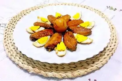 Make Chicken wings and eggs step 17