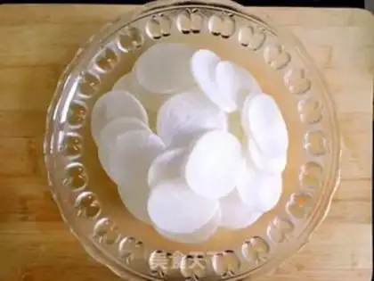 Make Crackers and radish step 1