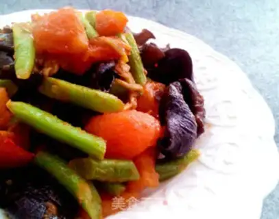 Make Four seasons of bean fried wood step 8