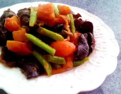 Make Four seasons of bean fried wood step 9