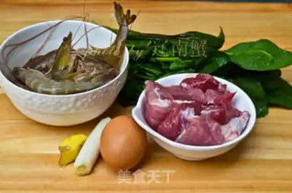 Make Spinach shrimp meatballs step 0