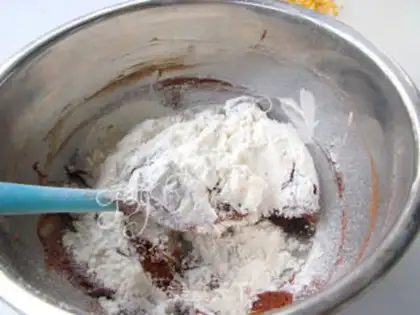 Make Brownie Christmas tree step 2