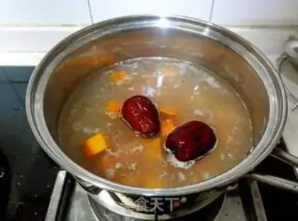 Make Red-tree pumpkin porridge step 2