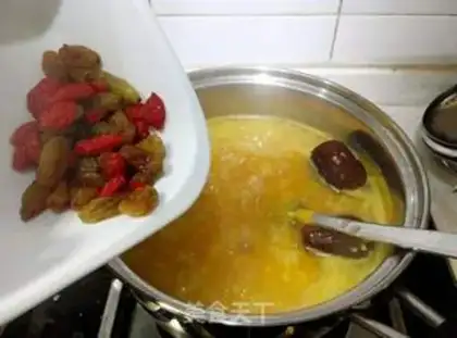 Make Red-tree pumpkin porridge step 3