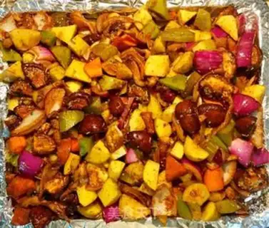 Make Christmas-colored chicken step 5