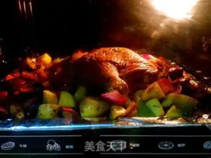 Make Christmas-colored chicken step 6