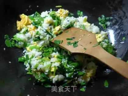 Make Egg spinach fried rice step 5