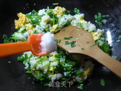 Make Egg spinach fried rice step 6