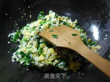 Make Egg spinach fried rice step 7