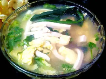 Make Spinach egg tofu soup step 8