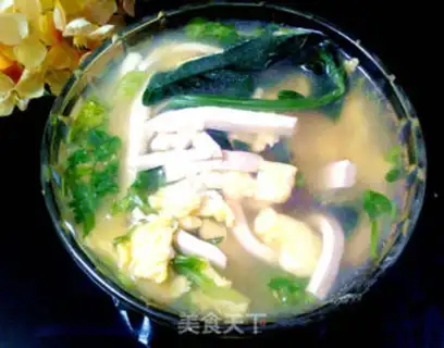 Make Spinach egg tofu soup step 9