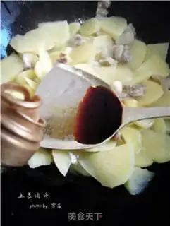 Make Potato fried meat step 7