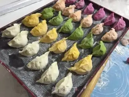 Make Five-colour dumplings step 5