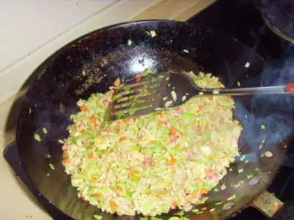 Make Egg fried rice step 5