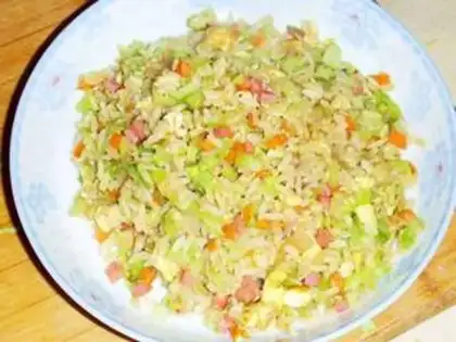Make Egg fried rice step 6