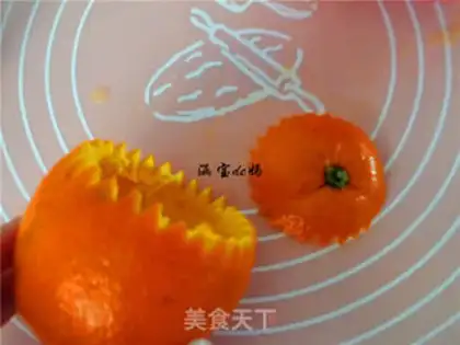 Make Orange steamed eggs step 2