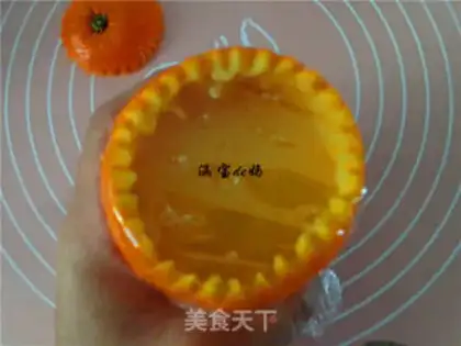 Make Orange steamed eggs step 7