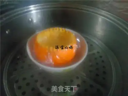Make Orange steamed eggs step 8