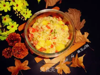 Make Sausage pineapple fried rice step 12