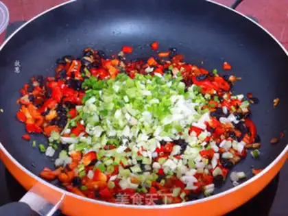 Make Onion bean pepper step 3