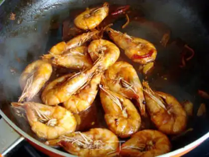 Make Red burning shrimp step 17