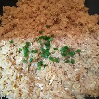 Make Onion egg fried rice step 6