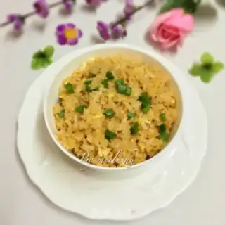 Make Onion egg fried rice step 9
