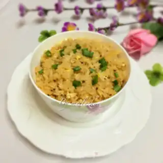 Make Onion egg fried rice step 10