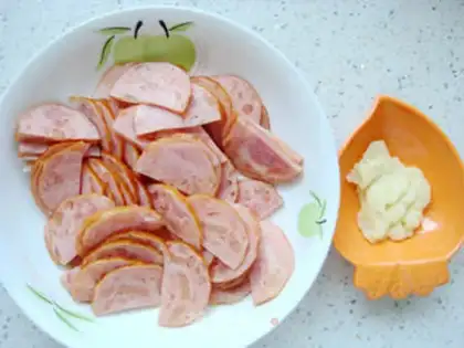 Make Cold ham and sausage step 2