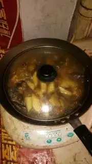 Make Pine mushroom potato chicken step 6