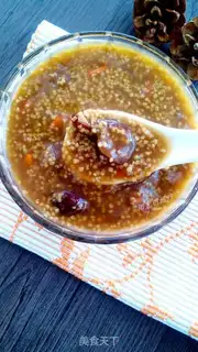 Make Little rice dates produce porridge step 10