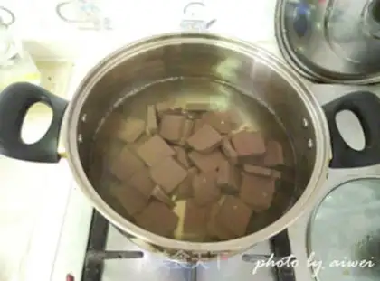 Make Pork blood spinach soup step 3