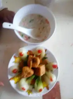 Make Seafood congee step 5