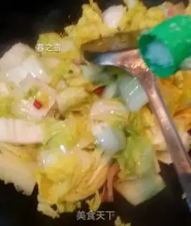 Make Ham fried doll food step 5