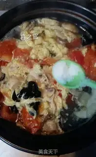 Make Tomato mushroom eggflower soup step 4