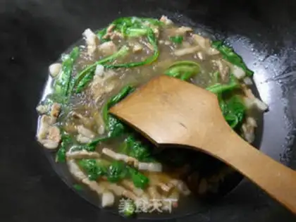 Make Pork fans cook artemisinin step 8